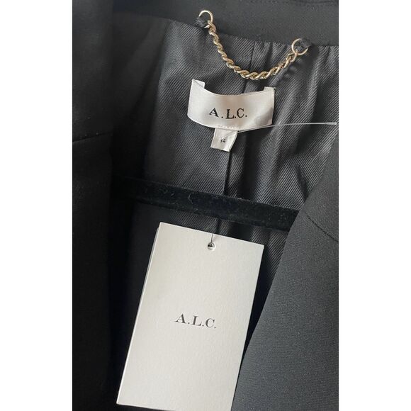 NWT'S A.L.C Sedgwick II Double Breasted Blazer in Black Gold Button Jacket 14 - Picture 8 of 10